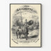 Ilustrowany plakat Don Kichot autorstwa T. Johannot, czarno-biały vintage rysunek