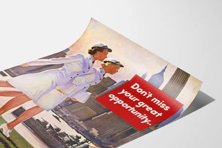 Plakat vintage wojskowy Navy Waves – retro dekoracja ścienna