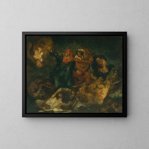 Kopia według Le Radeau de Dante - Édouard Manet — oprawiony obraz na ścianie