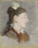 Młoda dziewczyna z odpiętym kołnierzem w profilu - Édouard Manet — widok dzieła