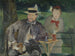 Portret Dernest Hosched i jego córki Marthe - Édouard Manet — widok dzieła