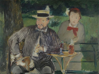 Portret Dernest Hosched i jego córki Marthe - Édouard Manet — widok dzieła