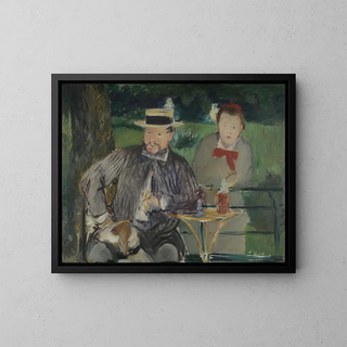 Portret Dernest Hosched i jego córki Marthe - Édouard Manet — oprawiony obraz na ścianie