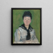 Portret kobiety w czarnej chustce - Édouard Manet — oprawiony obraz na ścianie
