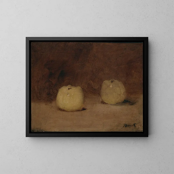 martwa natura z dwoma jabłkami - Édouard Manet — oprawiony obraz na ścianie