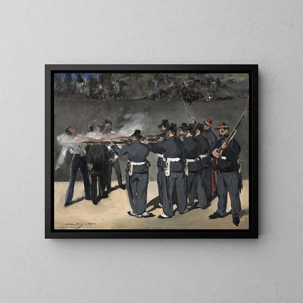 L'Egzekucja cesarza Maksymiliana - Édouard Manet — oprawiony obraz na ścianie
