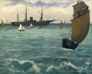 Le Kearsarge à Boulogne - Édouard Manet — widok dzieła