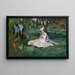 Rodzina Monet w ich ogrodzie w Argenteuil - Édouard Manet — oprawiony obraz na ścianie