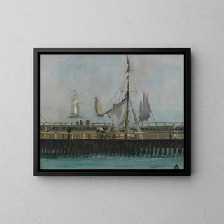 Le quai de Boulogne-sur-Mer - Édouard Manet — oprawiony obraz na ścianie