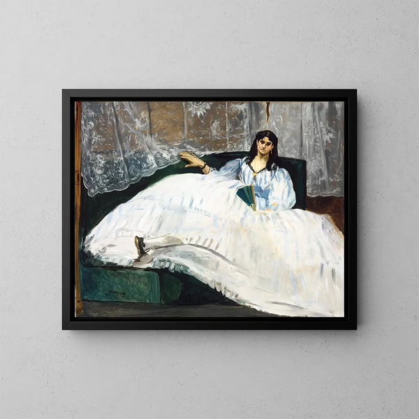 Kobiety z wachlarzem - Édouard Manet — oprawiony obraz na ścianie