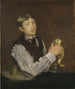 Młody chłopak obierający gruszkę - Édouard Manet — widok dzieła