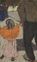 Dziecko z czerwonym szalikiem - Édouard Vuillard — oprawiony obraz na ścianie
