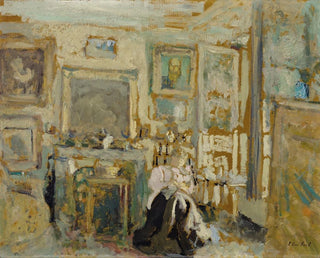 Kobieta siedząca w jasnym wnętrzu - Édouard Vuillard — widok dzieła