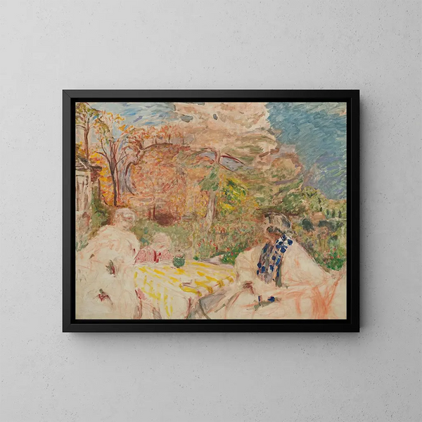 Kobiety i dziecka na zamku Cézanne - Édouard Vuillard — oprawiony obraz na ścianie