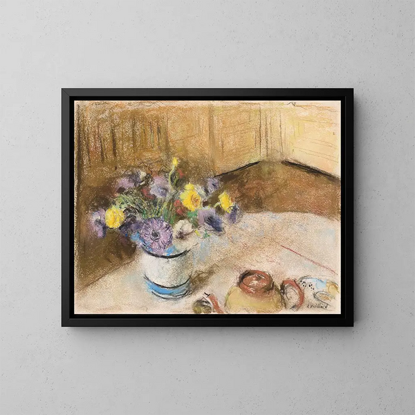 Kwiaty - Édouard Vuillard — oprawiony obraz na ścianie