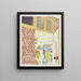 wnętrza z różową tapetą III - Édouard Vuillard — oprawiony obraz na ścianie