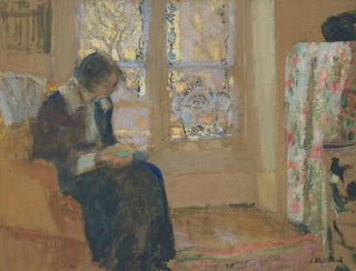 Młoda kobieta czytająca - Édouard Vuillard — widok dzieła
