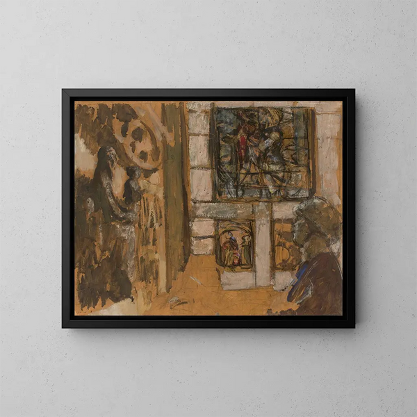La Salle du Moyen Âge au Musée des Arts Décoratifs - Édouard Vuillard — oprawiony obraz na ścianie