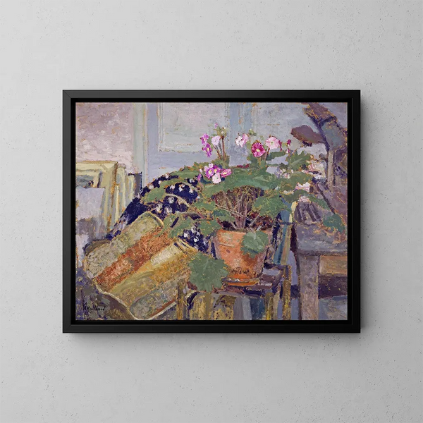 Le Pot de fleurs - Édouard Vuillard — oprawiony obraz na ścianie