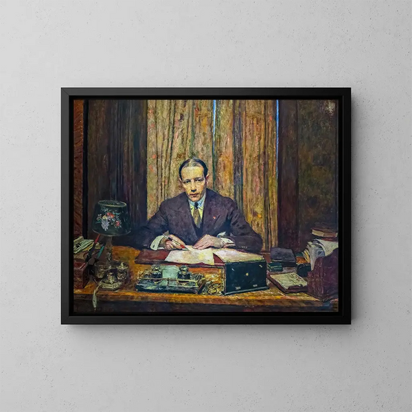 Lucien Rosengart w jego biurze - Édouard Vuillard — oprawiony obraz na ścianie