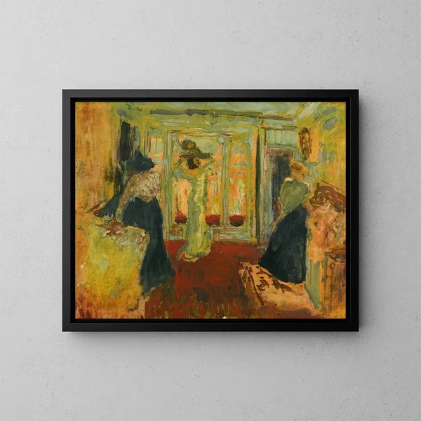 Madame Hessel u modystki - Édouard Vuillard — oprawiony obraz na ścianie