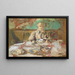 Madame Vuillard przy stole obiadowym - Édouard Vuillard — oprawiony obraz na ścianie
