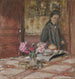 Madame Vuillard w czepku w Closerie des Gents - Édouard Vuillard — widok dzieła