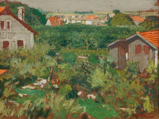 Domki w zagrodzie - Édouard Vuillard — widok dzieła