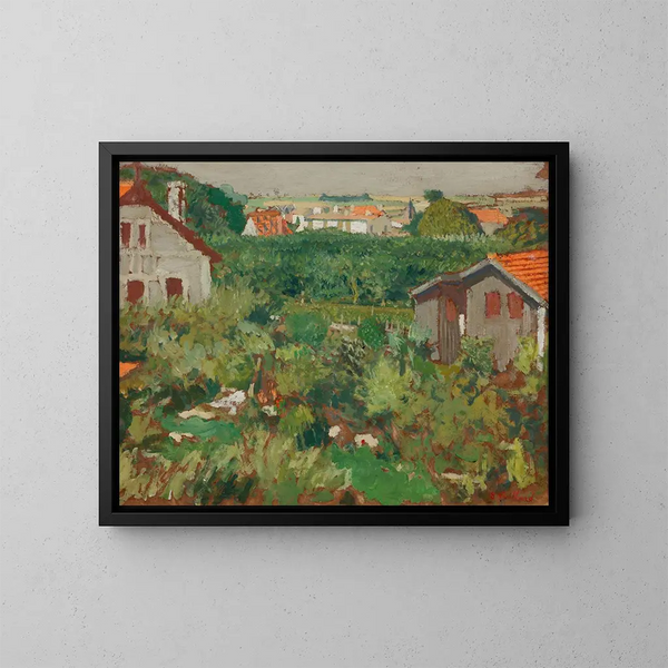 Domki w zagrodzie - Édouard Vuillard — oprawiony obraz na ścianie