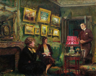 Pani Gillou w domu, doskonała harmonia - Édouard Vuillard — widok dzieła