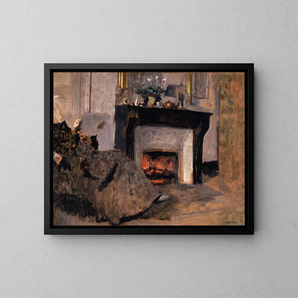 La Cheminée - Édouard Vuillard — oprawiony obraz na ścianie