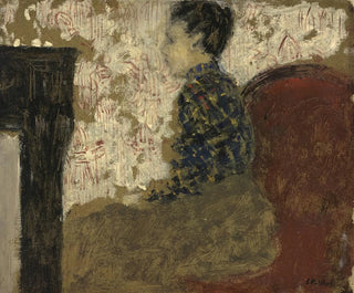 Kobieta siedząca w kącie przy kominku - Édouard Vuillard — widok dzieła