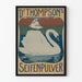 Plakat vintage Dr Thompson's Seifenpulver avec Cygne