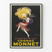 Plakat vintage Cognac Monnet du Soleil w Szklance