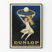 Plakat vintage Dunlop La Balle des Champions tenis