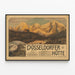 Plakat vintage Dusseldorfer Hütte Montagne — oprawiony obraz na ścianie