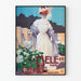 Elegancki plakat vintage kobiety w bieli - Retro dekoracja ścienna Artem Legrand