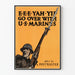 Plakat vintage US Marines na wezwanie do rekrutacji