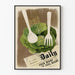 Plakat vintage Eat Greens do dekoracji ściennych promujących zdrowie