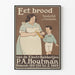 Vintage plakat „Eet Brood” do słodkiej dekoracji ściennej