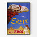 Plakat Vintage Egipt Lot TWA – Dekoracja Ścienna Podróż do Egiptu