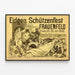 Plakat z wystawy vintage Eidgen Schützenfest Frauenfeld 1890 — oprawiony obraz na ścianie