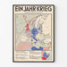 Historyczny plakat kartograficzny - Rok wojny w Europie 1939-1940
