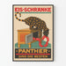 Plakat vintage Panther Eis-Schranke dekoracja ścienna zwierzęca