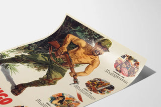 Plakat vintage propagandy wojskowej „El Enemigo de la Humanidad”