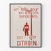 Wintage plakat walki związkowej Citroën CGT CFDT