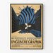 Plakat z wystawy vintage angielskiej 'Englische Graphik' 1923