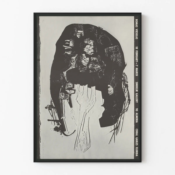 Plakat wystawy Romas Vesulas - Galeria Sindellr 1967