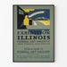 Plakat wystawy vintage wystawy sztuki federalnej Illinois