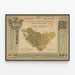 Plakat Karta Winiarska Cognac z Deux Charentes - Wystawa Kolektywna 1895 — oprawiony obraz na ścianie